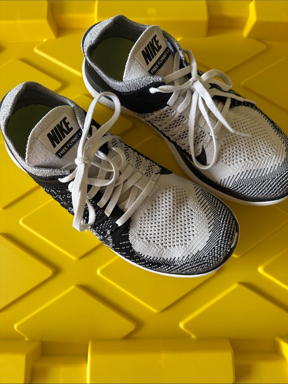 Nike Black & White Flyknit Low-Top Sneakers